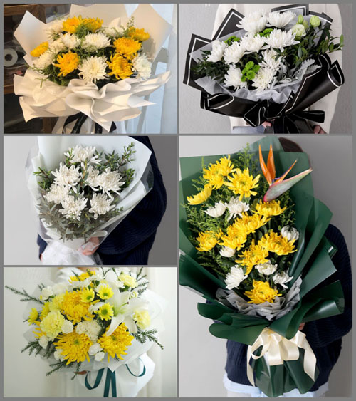 广东梅州市五华县郭田镇坪上村白事花束代送